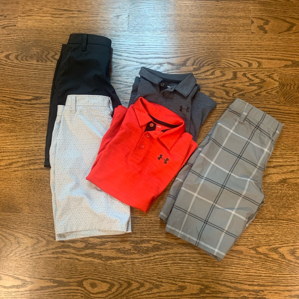 Boys Under Armour Polo and Shorts